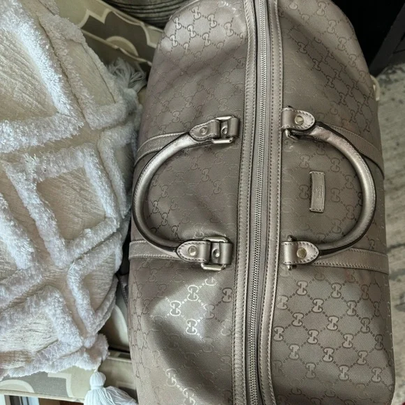 Gucci Metallic Monogram Carry On Convertible Duffle
